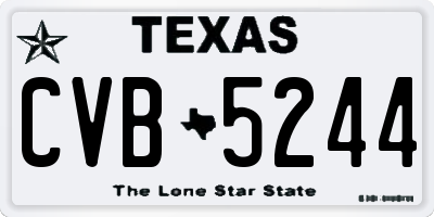TX license plate CVB5244
