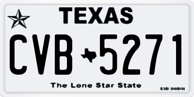 TX license plate CVB5271