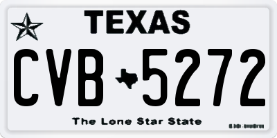 TX license plate CVB5272