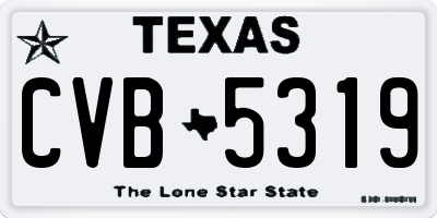 TX license plate CVB5319
