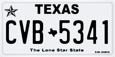 TX license plate CVB5341