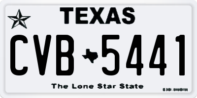TX license plate CVB5441