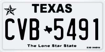 TX license plate CVB5491