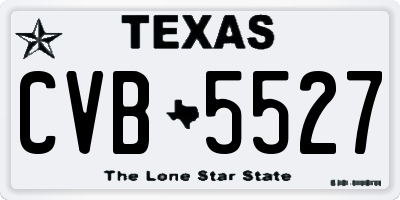 TX license plate CVB5527