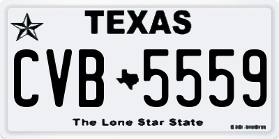 TX license plate CVB5559