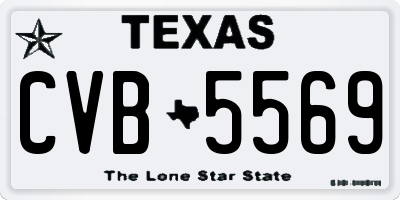 TX license plate CVB5569