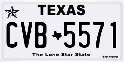 TX license plate CVB5571