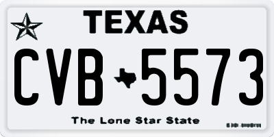 TX license plate CVB5573