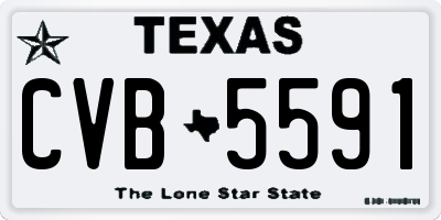 TX license plate CVB5591