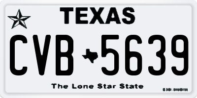 TX license plate CVB5639
