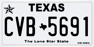TX license plate CVB5691