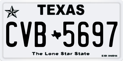 TX license plate CVB5697