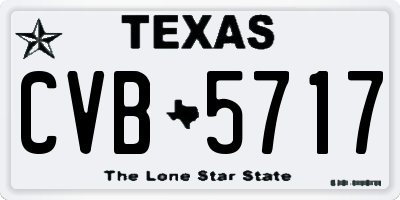 TX license plate CVB5717