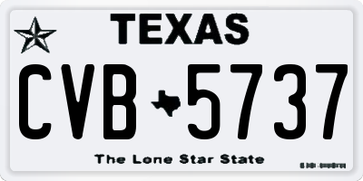 TX license plate CVB5737