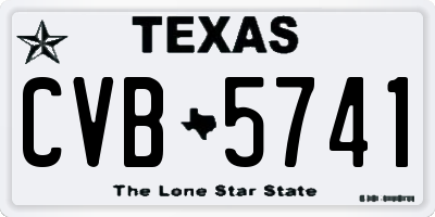 TX license plate CVB5741