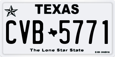 TX license plate CVB5771