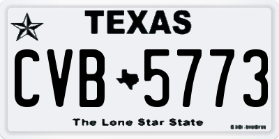 TX license plate CVB5773
