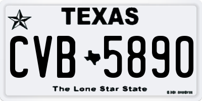 TX license plate CVB5890