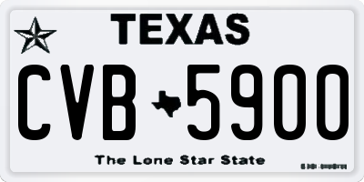 TX license plate CVB5900