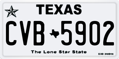 TX license plate CVB5902