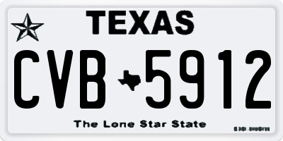 TX license plate CVB5912