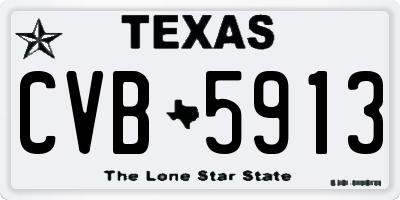 TX license plate CVB5913