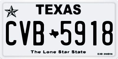 TX license plate CVB5918
