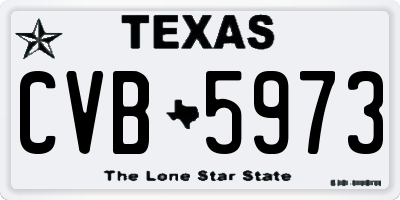 TX license plate CVB5973