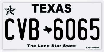 TX license plate CVB6065