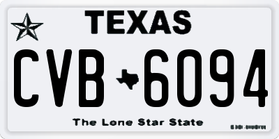TX license plate CVB6094