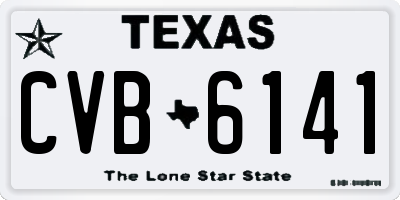 TX license plate CVB6141