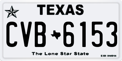 TX license plate CVB6153