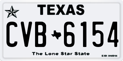 TX license plate CVB6154