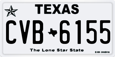 TX license plate CVB6155