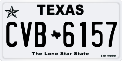 TX license plate CVB6157