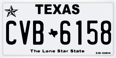 TX license plate CVB6158