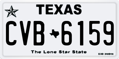TX license plate CVB6159
