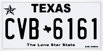 TX license plate CVB6161