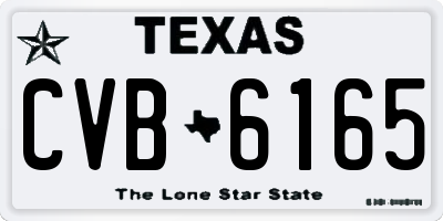 TX license plate CVB6165
