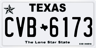 TX license plate CVB6173