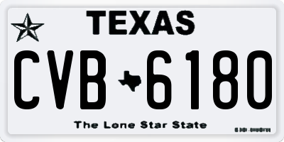 TX license plate CVB6180