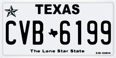 TX license plate CVB6199