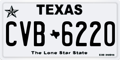TX license plate CVB6220