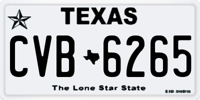 TX license plate CVB6265