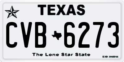 TX license plate CVB6273