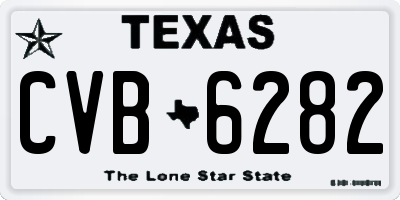TX license plate CVB6282