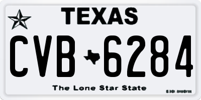 TX license plate CVB6284
