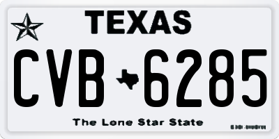 TX license plate CVB6285