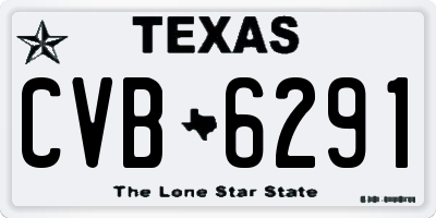 TX license plate CVB6291