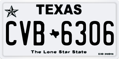 TX license plate CVB6306